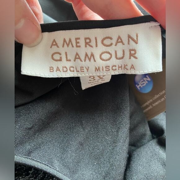 NWT Glam Occasion Metallic Sequin Sheer Balloon Slit Sleeve Whimsigoth Blouse 3X - Picture 5 of 11